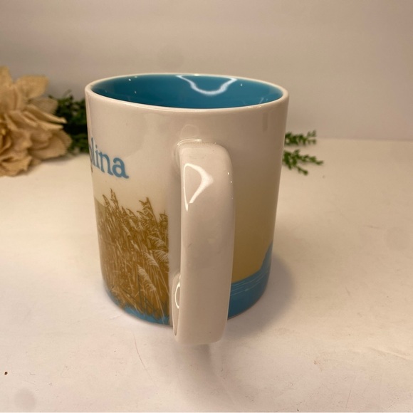 Starbucks Coffee Global Icon Series Mug North Carolina 2012 Blue Tan Cream - Picture 2 of 8